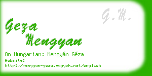 geza mengyan business card